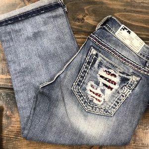 Miss Me Signature Cuffed Capri